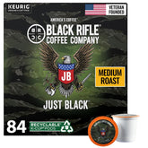 Black Rifle Coffee front packaging mostrando 84 cápsulas y conveniencia