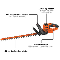 BLACK+DECKER cuchillas de doble acción detalle mostrando corte limpio y menor vibración