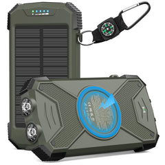 BLAVOR vista frontal del power bank mostrando puertos y diseño robusto, ideal para exteriores
