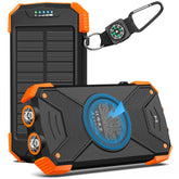 BLAVOR vista frontal del power bank mostrando botones y diseño, portátil fiable