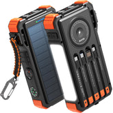 BLAVOR vista frontal del power bank mostrando puertos y pantalla, energía fiable