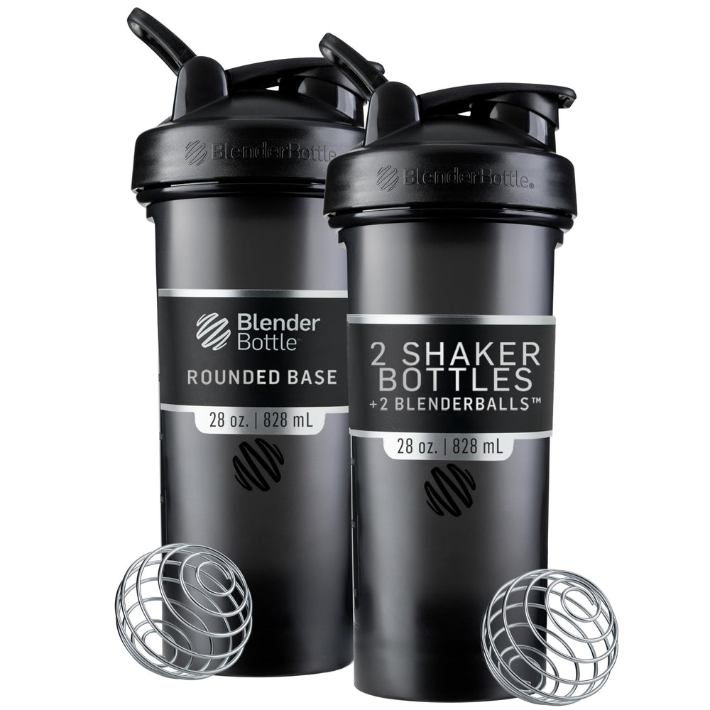 BlenderBottle Classic V2 frontal del pack negro mostrando capacidad y diseño práctico