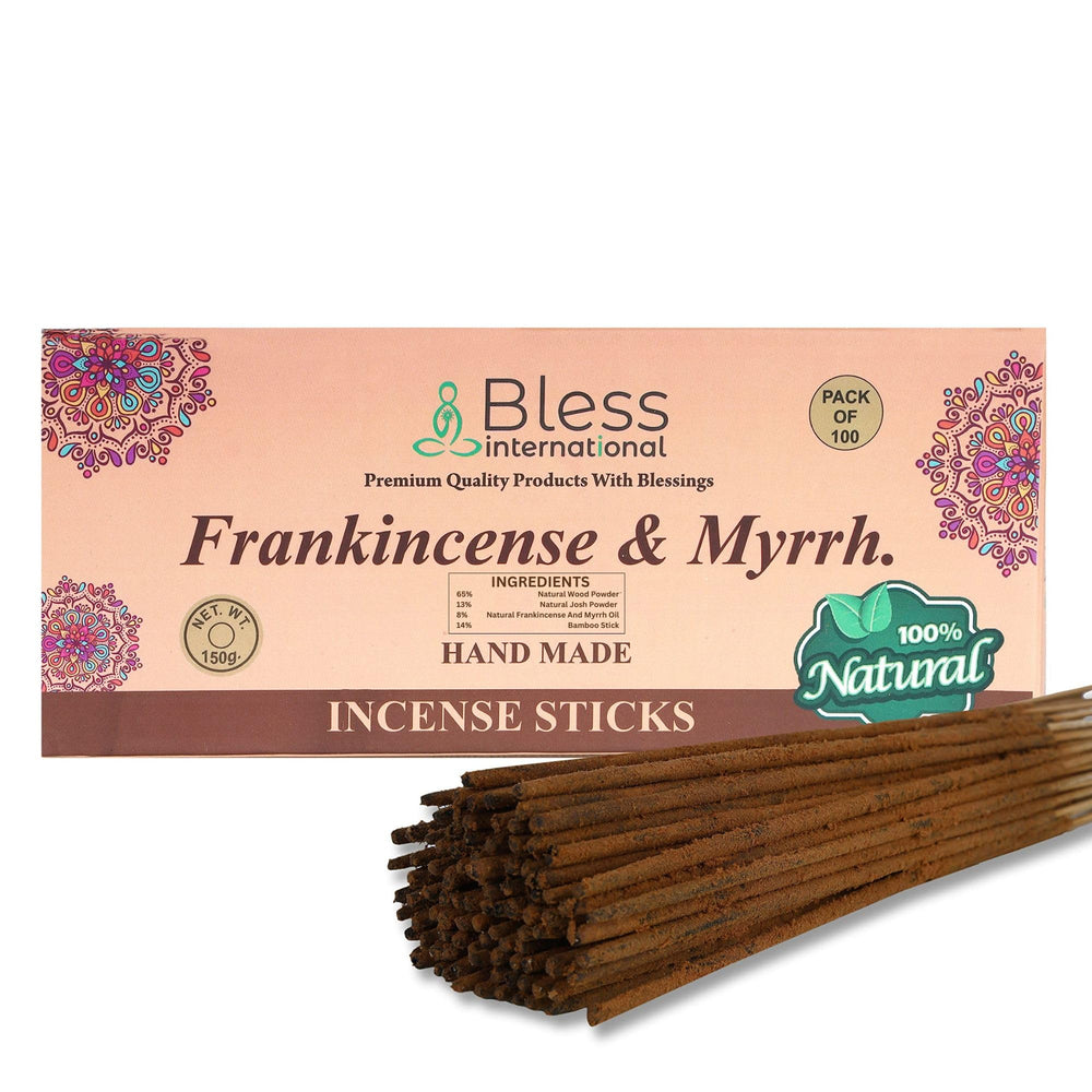 Bless International frente del empaque mostrando caja de incienso natural