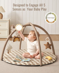 Blissful Diary juguetes desmontables colocados para mostrar variedad sensorial y agarre