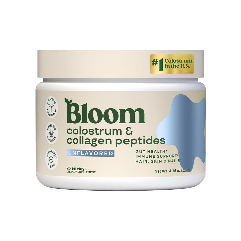 Bloom Nutrition imagen frontal del envase mostrando presentación y servidos