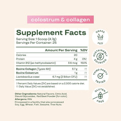 Bloom Nutrition cucharada con porción listada para dosificación precisa