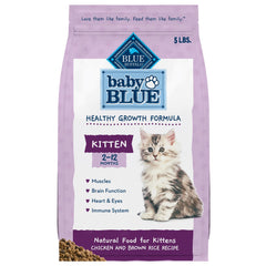 Blue Buffalo front packaging showing 5 lb bag and benefits