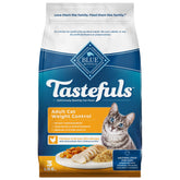 Blue Buffalo empaque frontal 3 lb que muestra receta Weight Control y pollo real
