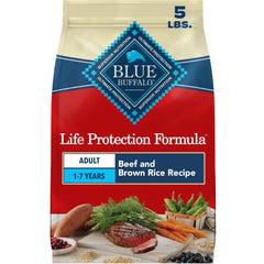 Blue Buffalo paquete frontal que muestra fórmula Life Protection y beneficio nutricional