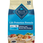 Blue Buffalo frente del empaque Small Bite 15 lb mostrando información clara