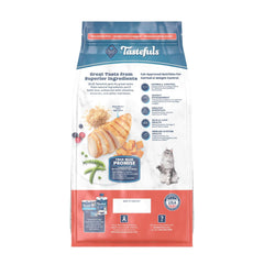 Blue Buffalo primer plano de la textura del kibble, apetitoso y nutritivo