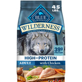 Blue Buffalo paquete frontal mostrando información nutricional y beneficios