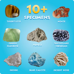 Blue Marble herramientas y bloques del kit de excavación listos para descubrir minerales