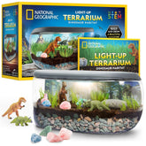 Blue Marble terrario frontal mostrando el conjunto y beneficio educativo