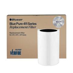 Blueair front packaging showing genuine replacement filter and model compatibility benefits