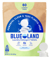 BLUELAND paquete frontal 60 unidades mostrando ahorro y sostenibilidad