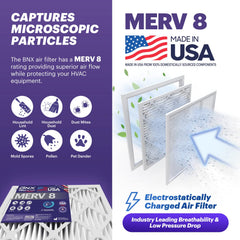 BNX TruFilter textura del medio sintético electrostático para mayor captura