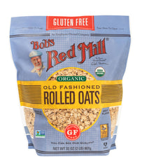 Bob's Red Mill open bag top view displaying oats for easy scooping