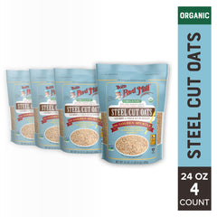 Bob's Red Mill textura cercana de avena cortada mostrando gracia y firmeza