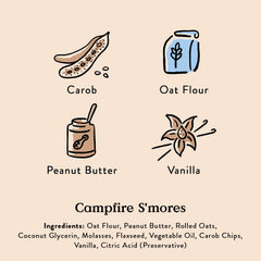 Bocce's Bakery etiqueta del paquete con ingredientes simples y beneficios claros