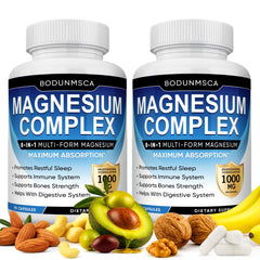 BODUNMSCA frasco frontal del Magnesium Complex, apoyo diario de magnesio