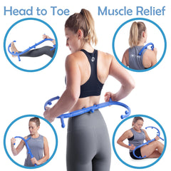 Uso del Body Back Buddy en cuello aplicando presión controlada para aliviar tensión localizada