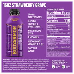 BODYARMOR botella 16 oz primer plano que destaca forma y tapa fácil