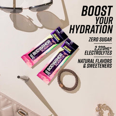 BODYARMOR bebida mezclada en botella demostrando color y refresco instantáneo