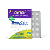 Boiron SleepCalm frente del empaque mostrando diseño y cantidad