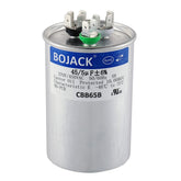 BOJACK capacitor frontal metálico mostrando carcasa robusta y ahorro de espacio