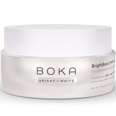 Boka envase frontal mostrando el diseño y beneficio de blanqueamiento