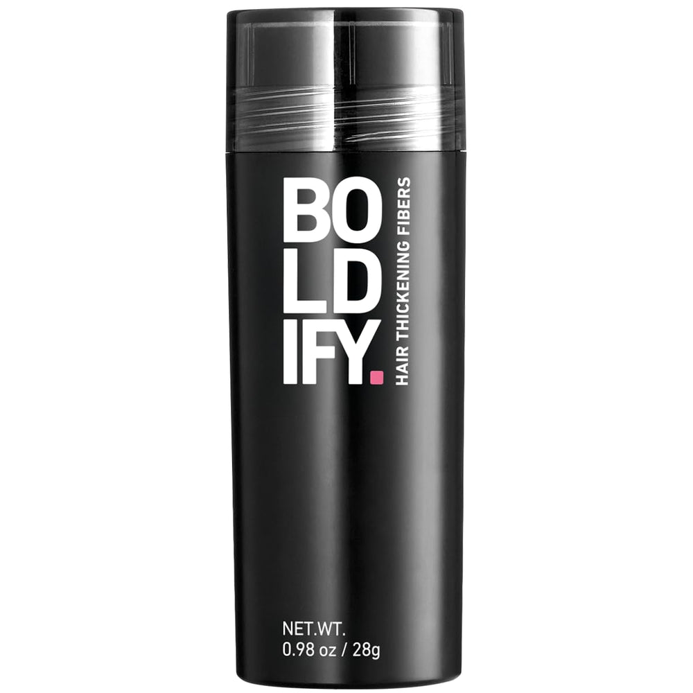 Boldify jar front view showing Dark Brown shade and clear labeling for quick identification
