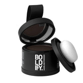Boldify envase frontal mostrando el compacto Dark Brown y acabado natural
