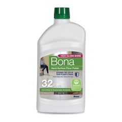 Bona pulidor frontal 32 oz mostrando envase y etiqueta clara para fácil identificación