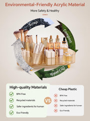 Booklov con cepillos y labiales organizados para rápida selección