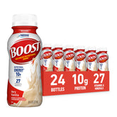 BOOST botella frontal Very Vanilla muestra información y conveniencia