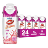BOOST Breeze frente del envase mostrando sabor Wild Berry y beneficio energético