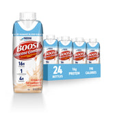BOOST frente del cartón crema fresa mostrando diseño y conveniencia
