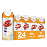 BOOST envase frontal Very Vanilla mostrando etiqueta y calorías para ganancia de peso