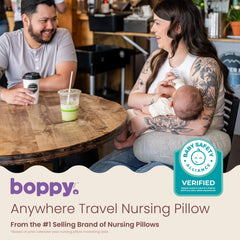 Boppy primer plano de la textura exterior, tacto suave y cómodo para bebé
