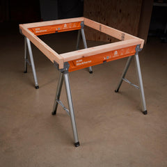 BORA Workhorse X detalle de bisagra metálica que ofrece durabilidad