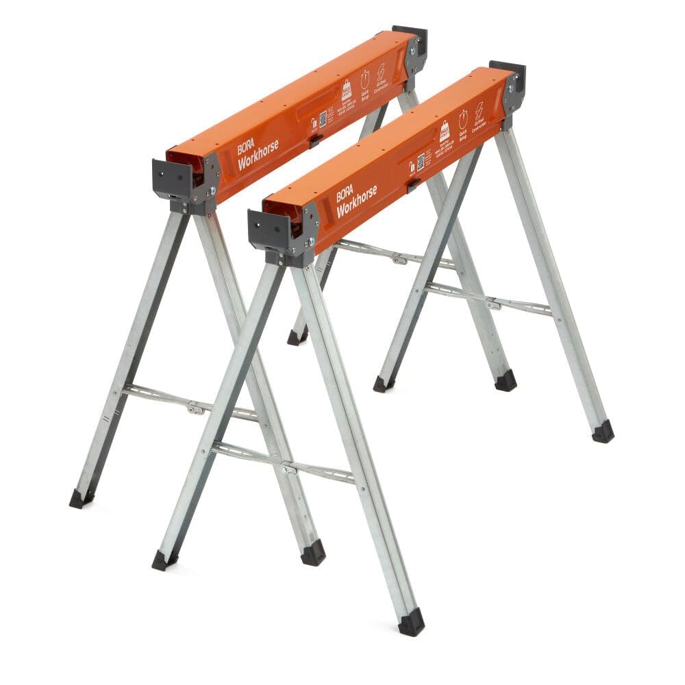 BORA Workhorse X frente y embalaje mostrando robustez y transporte fácil