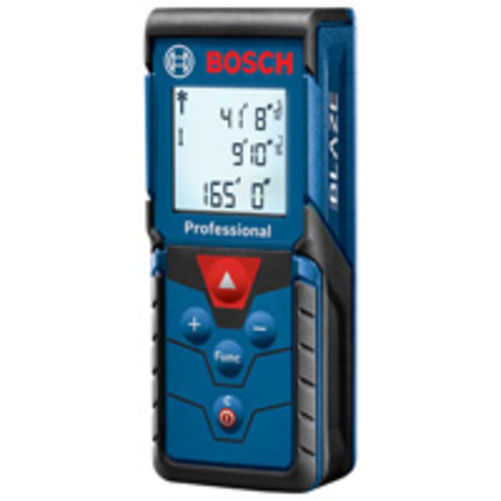 Bosch GLM165-40 frontal con display legible y beneficio de lectura rápida