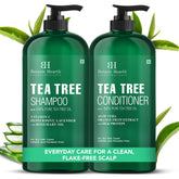 Botanic Hearth set frontal mostrando champú y acondicionador, apariencia profesional y clara