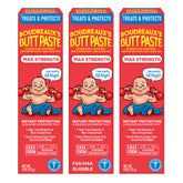 Boudreaux's Butt Paste vista frontal del paquete mostrando 3 tubos, fácil identificación