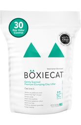 Boxiecat bolsa frontal 16 lb mostrando el empaque y beneficio de largo rendimiento
