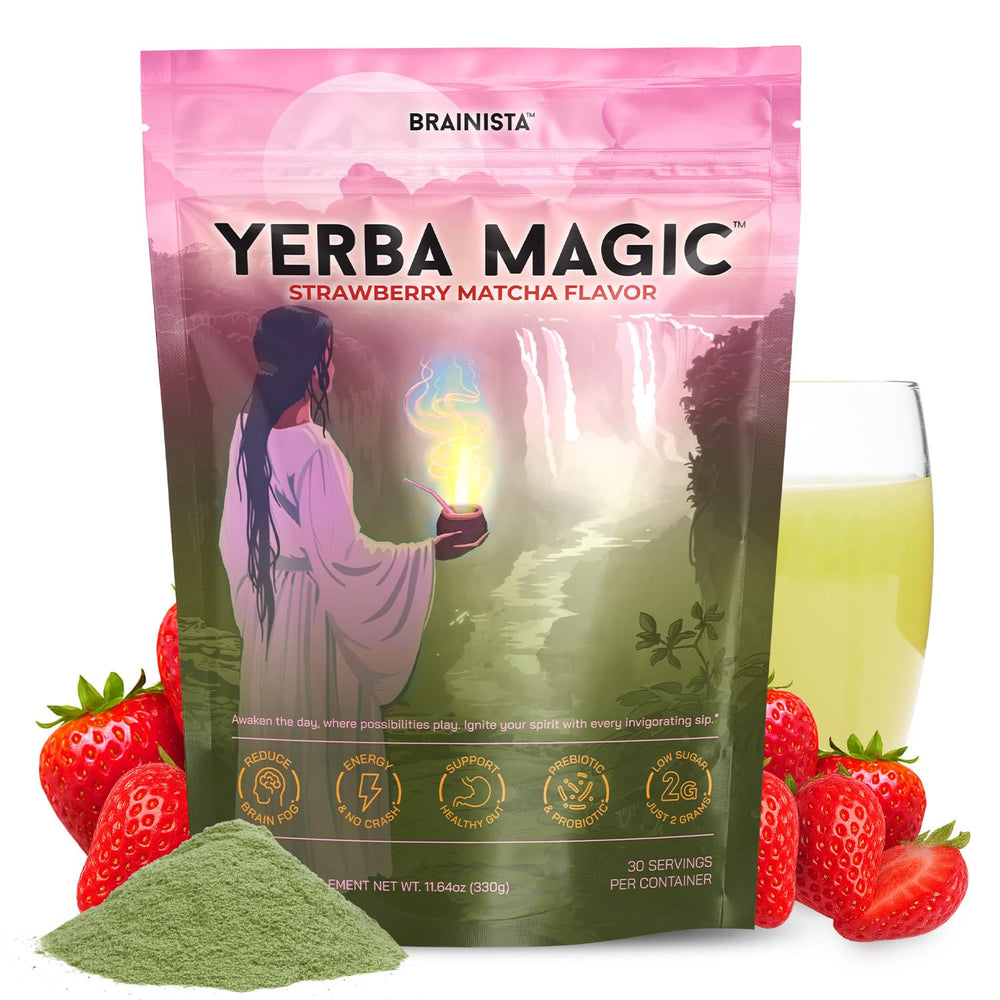 Brainista envase frontal Yerba Magic mostrando diseño y porciones