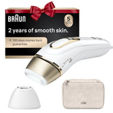Braun dispositivo Silk·expert Pro 5 vista frontal con diseño ergonómico y control intuitivo
