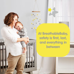 BreathableBaby panel largo instalado protegiendo laterales con visibilidad