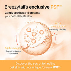Breezytail PetO’Cera usado en baño de gato, limpieza suave y control del estrés